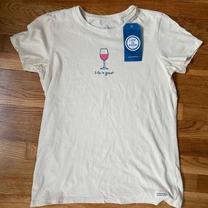 Life Is Good Vintage Wine Tee